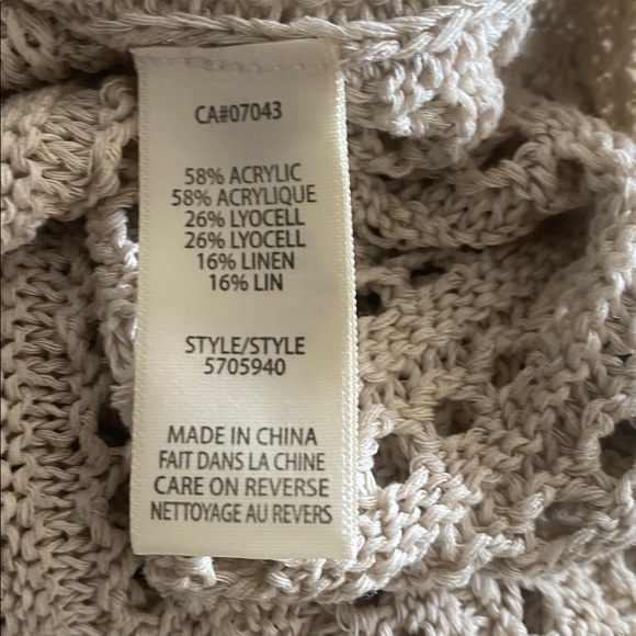 Max Studio London Beige Knit Women's Sweater L - Picture 6 of 6